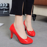 Zingj Comfortable Formal Dress Shoes, Stilettos, Round-Headed Professional Shoes, Black High-Heeled Work Shoes, Special