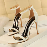 Zingj Summer Fashion Simple Thin Heel High Heel High Heels Sexy Nightclub Sandals Women's
