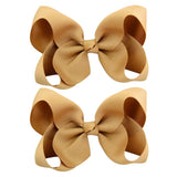 4'' Cute Solid Grosgrain Ribbon Bowknot Hair Clips For Girls Handmade Hairpins Barrettes Headwear Kids Hair