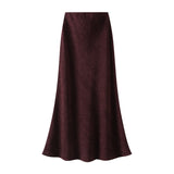 Fishtail Skirt Skirt Thick Autumn And Winter New High-Waist Thin Temperament A-Word Swing Dress
