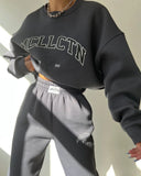 Women's Casual Fashion Print Thick Set Plus Velvet Long Sleeves