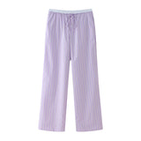New Striped Poplin Blouse 3152023 Design Pants