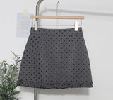 Plus Single Real Shot Korean Lace Skirt Wave Half-Body Skirt High Waist Anti-Walking Light A Word Ass Hip Skirt