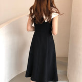 Zingj Chic Spring And Summer French Retro Small Fragrant Wind Temperament Big Lapel Sleeveless Dress Gentle Dress
