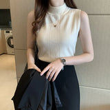 Zingj New Summer Bottom Sweater Xia Slim, Thin Sweater, Sleeveless Knitted Sweater, Put On A
