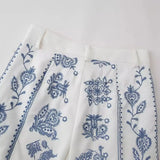 New Embroidery Fashion Baggy Trousers Wide-Legged Pants