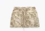 Spring Printed Short Pilot Jacket 2010723 Printed Miniskirt
