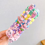 New Girls Cute Cartoon Nylon Elastic Hair Bands Children Ponytail Holder Rubber Bands Scrunchie Kids Hair