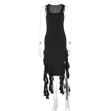 Zingj Women's Wear Summer 2024 New Fashion Sexy Hot Girl Slim Slit Irregular
