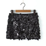 New Autumn Sequins Are Decorated With Mini Fashionable Short Skirts And Half