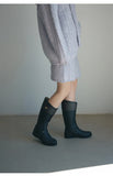 [Daihe] Winter New Leisure High Waist Wool Thick Needle Simple Joker Twisted Flower Five Half Skirt H7886-Outfit