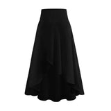 Color Women's Ruffled Irregular Elegant Summer Wear Fashion