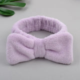 New OMG Letter Coral Fleece Wash Face Bow Hairbands For Women Girls Headbands Headwear Hair Bands Turban Hair
