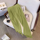 Zingj Suit Female 2024 Spring And Autumn New Khaki Loose Show Thin Suit Jacket Casual Wide-Leg Pants Two-Piece