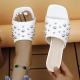 Zingj Outdoor Plus Size High Heel Pearl Fashion High Heels