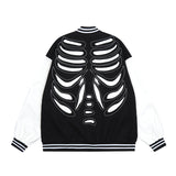 Skeleton Graphic Oversized Varsity JacketOutfit