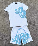 Short-Sleeved Tops For Men And Women Street Hip-Hop Punk Letter Printed T-Shirts And