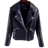 Zingj Female 2024 New Women's Pu Spring And Autumn Korean Version Slim Motorcycle Lady Leather Large Size Coat