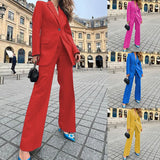 Spot Spring 2025 New Fashion Long Sleeve Professional Small Suit Jacket Trousers Suit Two-Piece