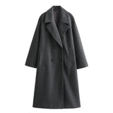 New Soft Double-Breasted Loose Coat Coat