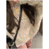 Zingj And Winter New Milk Fufu New Top Sweater Female Rainbow Niche Design Sense Lazy Sweater