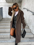 Zingj Wise Hot Style Autumn And Winter Long Sleeve Suit Collar Double Breasted Woolen Jacket Jacket