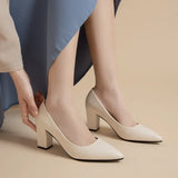 Zingj The Fall Of 2023, The New Korean Version Works In Simple Fashion, High Heels, Sharp Heels, Thick Heels, Shallow Mouth And Single