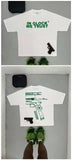Men's T-Shirt Y2K Short-Sleeved Men's Former Dormitory Hip-Hop Loose Letter Printing Handsome Fried Street Round Collar Cotton Oversized
