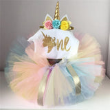 Baby Infant Christening One Year 1st Birthday Outfit Princess Cottoning Baptism Baby Girl Unicorn Dress Baby