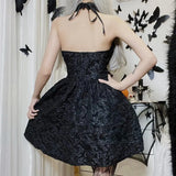Halloween Dress A New Winter Style Dress With A Cross Neck And A Dark