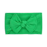 New Cotton Solid Baby Headband For Cute Girls Kid Wide Bow Knot Turban Elastic Hairbands Handmade Headwear Hair