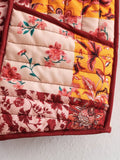 New Autumn Flower Print Embroidered Short Cotton