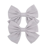 Lovely Baby Girls Print Flower Bohemian Style Bow BB Hair Clips Headwear Children Cute Cotton Hairpins Hair