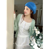 Lace Lacework Round-neck Slimming Inner Long Sleeve Top 3 ColorOutfit