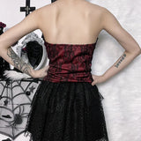Dark Wind Design Sense Chest Vest Sexy Slim Lace Girdle Waist Show Thin Bandage