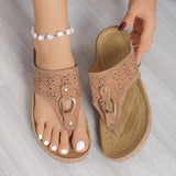 Zingj Flat-Soled Slippers Women's 2024 New Fashionable Slope Heel Herringbone