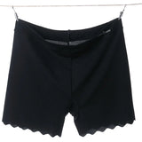 Summer Thin Women Large Size Safety Shorts Ice Silk Cool High Elasticity Plus Size Safety Pants Shorts Under Skirt