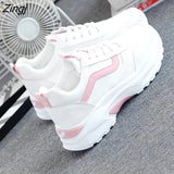 Women Vulcanize Shoes Casual Fashion 2023 New Woman Comfortable Breathable White Flats Female Platform Sneakers Chaussure