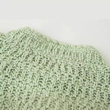 New Knitted Button Short Blouse