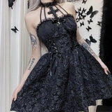 Halloween Dress A New Winter Style Dress With A Cross Neck And A Dark
