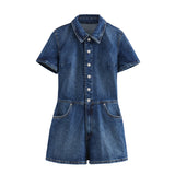 New Denim Short Fashion Jumpsuit