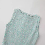 New Sleeveless Knitted Slim Mini Dress