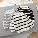 Years Spring-Fall T shirt Striped Long Sleeve Pullovers Baby Clothes Toldder Shirt Bottoming Shirt For Boys