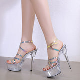 New Woman shoes summer sandals heel transparent female platform High Heels Crystal pole dance wedding dress 2020 stripper