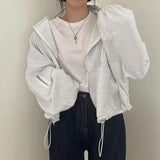 Oversized Zip Up Gray HoodieOutfit