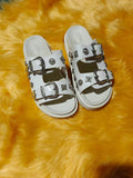 Zingj Size Slippers Female 2023 New Sweet Cool Belt Buckle Willow Nail Flat Slippers Wear Open Toe Word