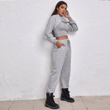 Autumn/Winter Hoodie Loose Vest Hoodie Sports Slow Running Three-Piece Suit