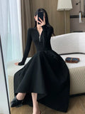 Vintage White Long Sleeve Knitted Midi Dresses for Women 2023 Autumn Casual Fashion Slim Elegant Party Female