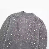 Autumn Pearl Knitted Pilot Jacket