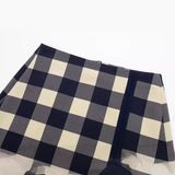 Spring Plaid Split Miniskirt